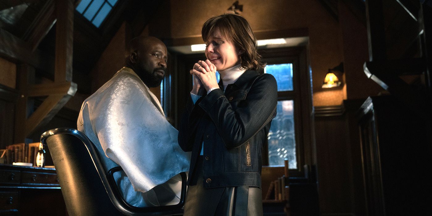 Mike Colter and Katja Herbers in Evil