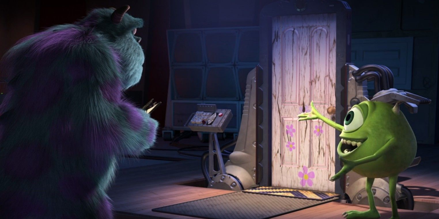 Mike shows Sully Boo’s door at the end of Monsters Inc