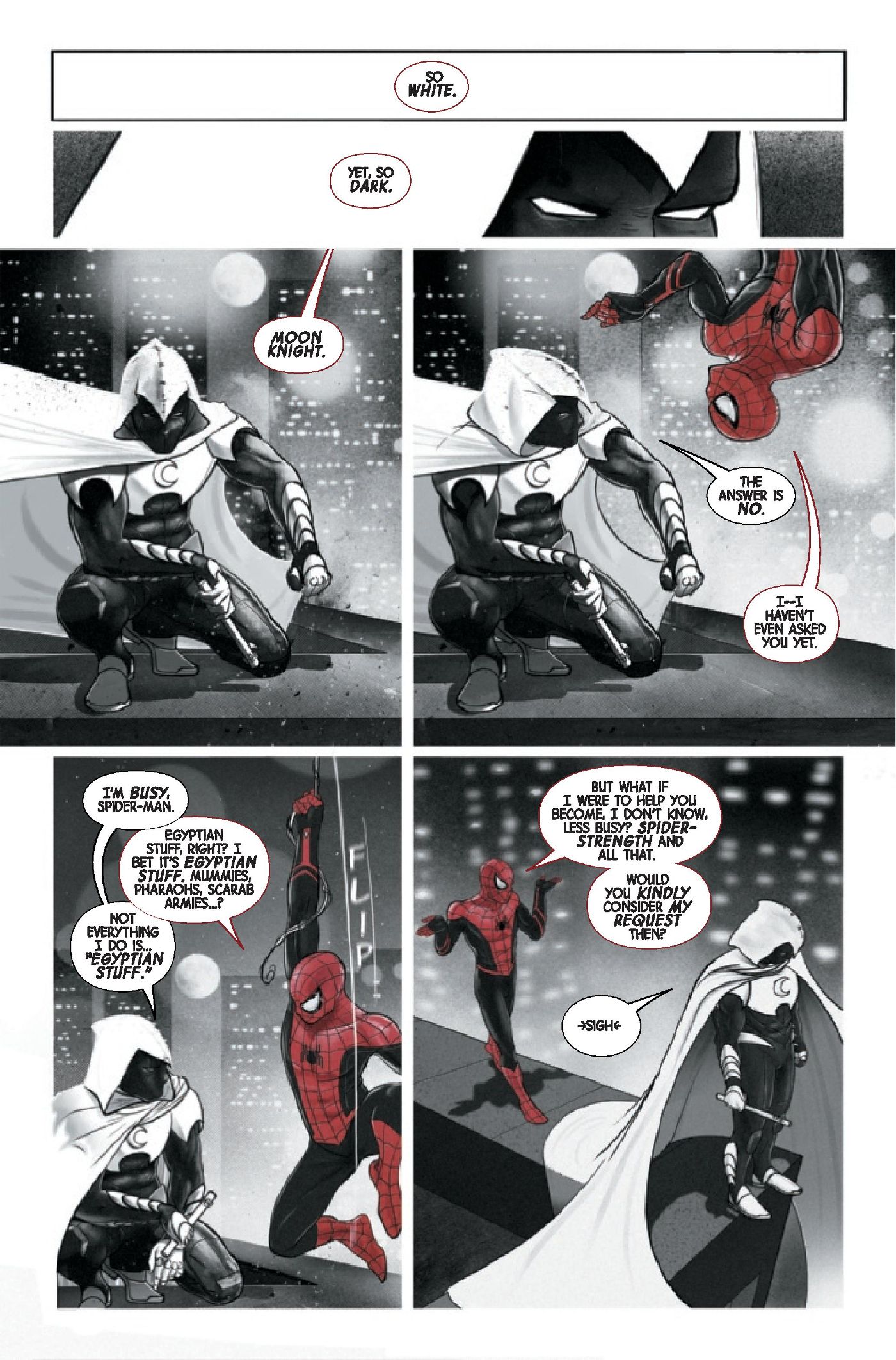Moon knight black white and blood red anthology page 2
