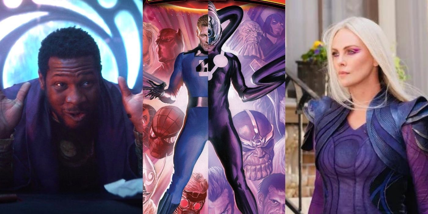 Kang the Conqueror, Mister Fantastic, and Clea from Marvel