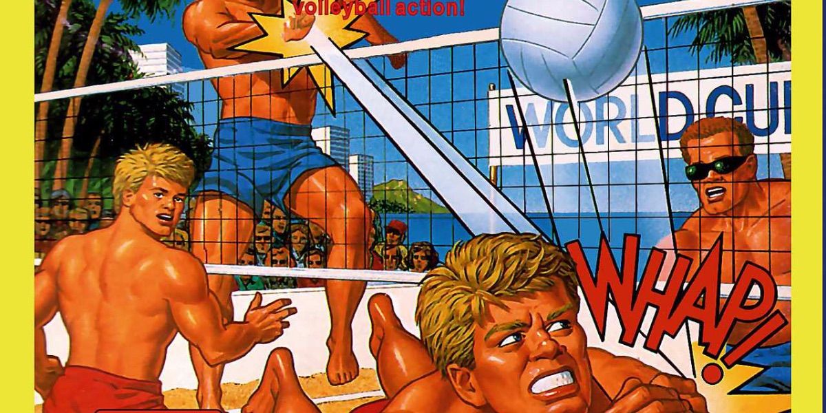 A player dives for the ball on the cover of Super Spike V'Ball