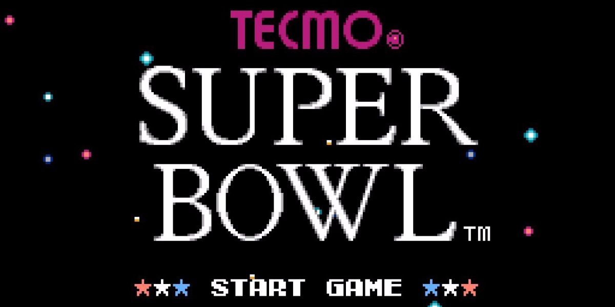 The title screen from the NES game Tecmo Super Bowl
