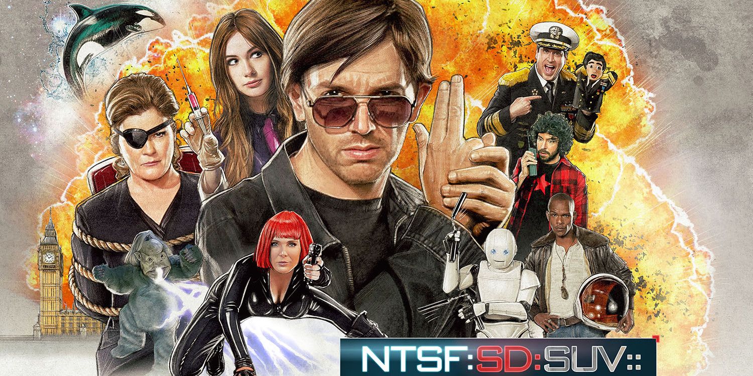 Promotional image with the cast of NTSF:SD:SUV.