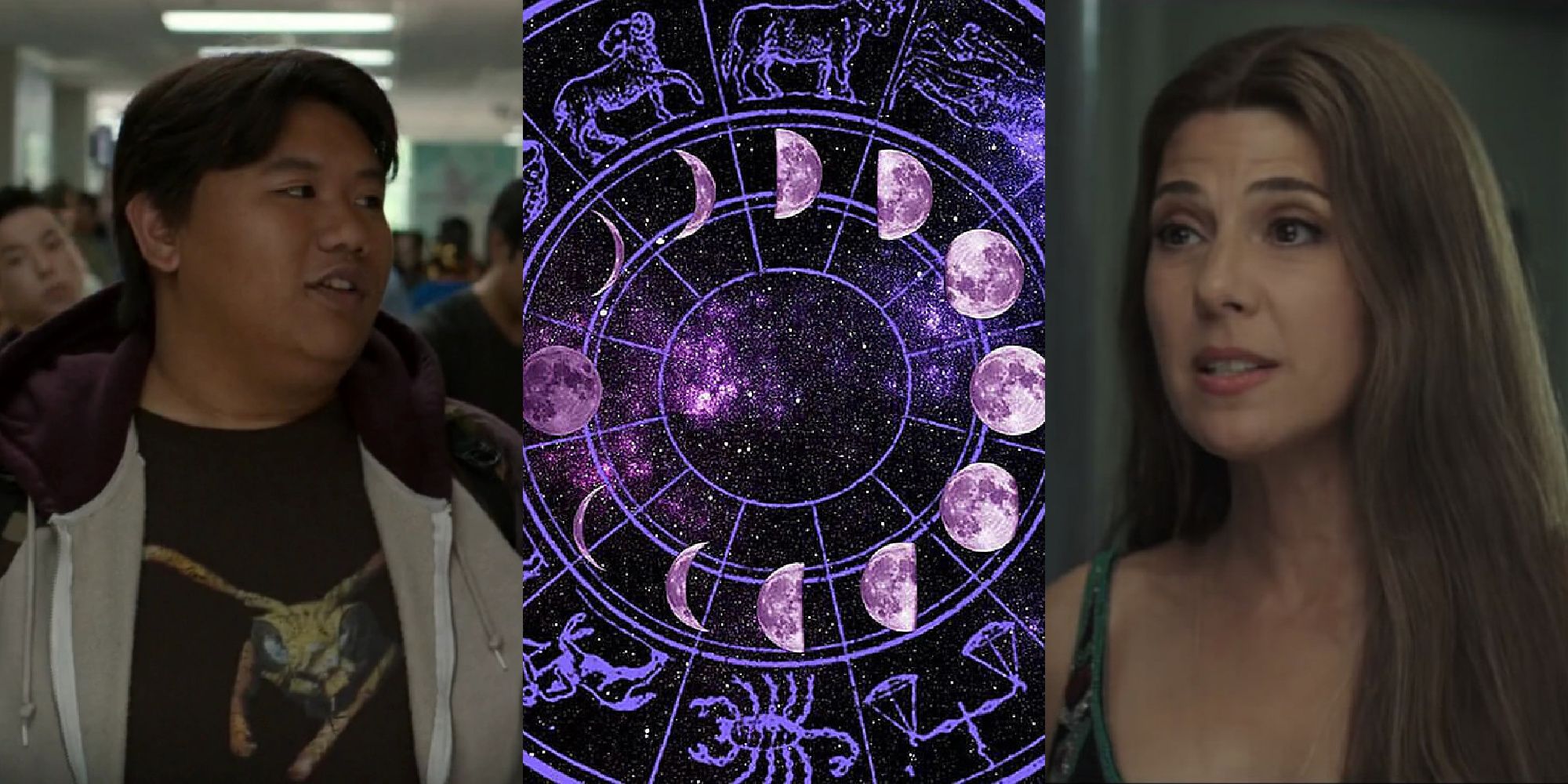 Ned and Aunt May split image