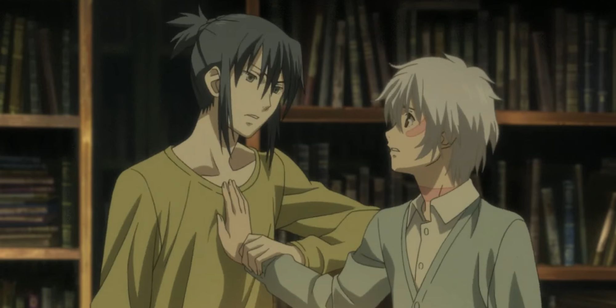 Nezumi Holding Shion's Hand To His Heart