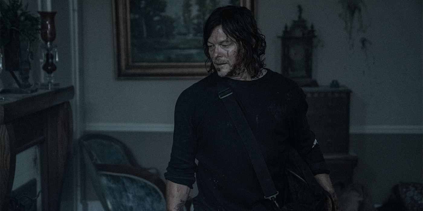Daryl in a dark room in The Walking Dead.