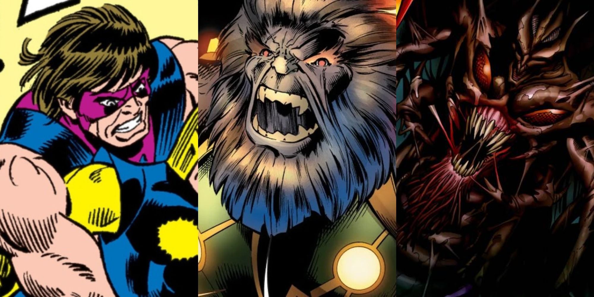 A split image of several notable Nova villains.