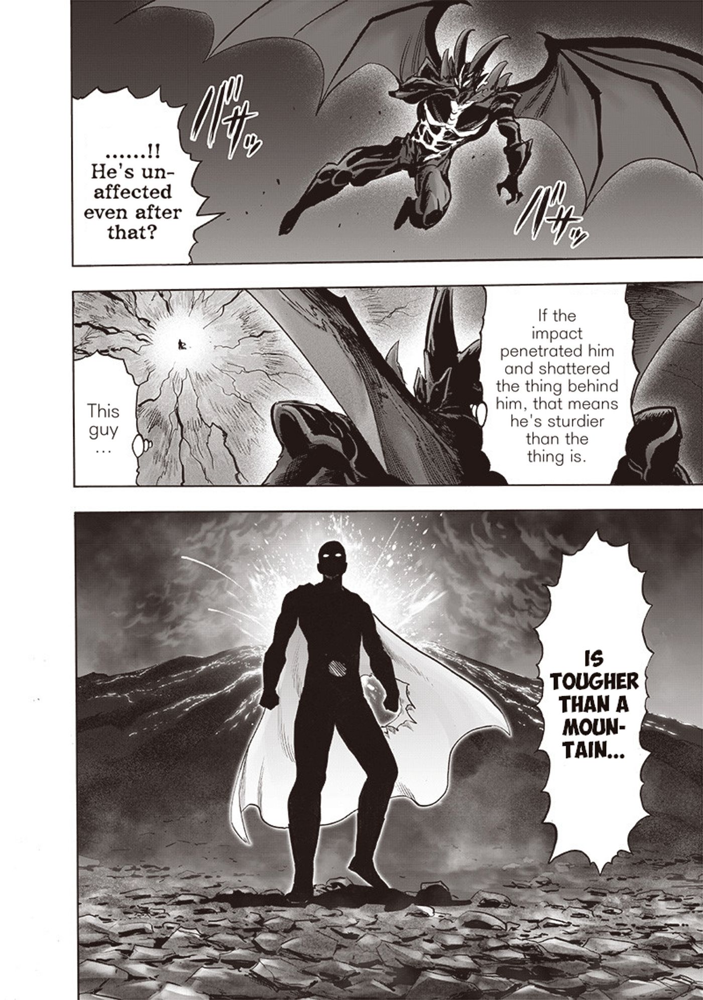 One-Punch Man Saitama tougher than a mountain