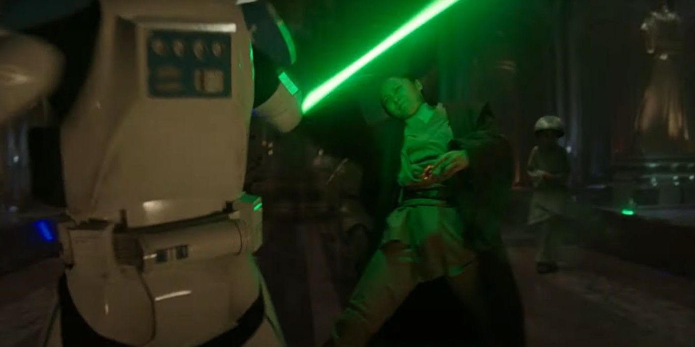 Jedi Master Minas Velti fighting during Order 66 in Obi Wan Kenobi.