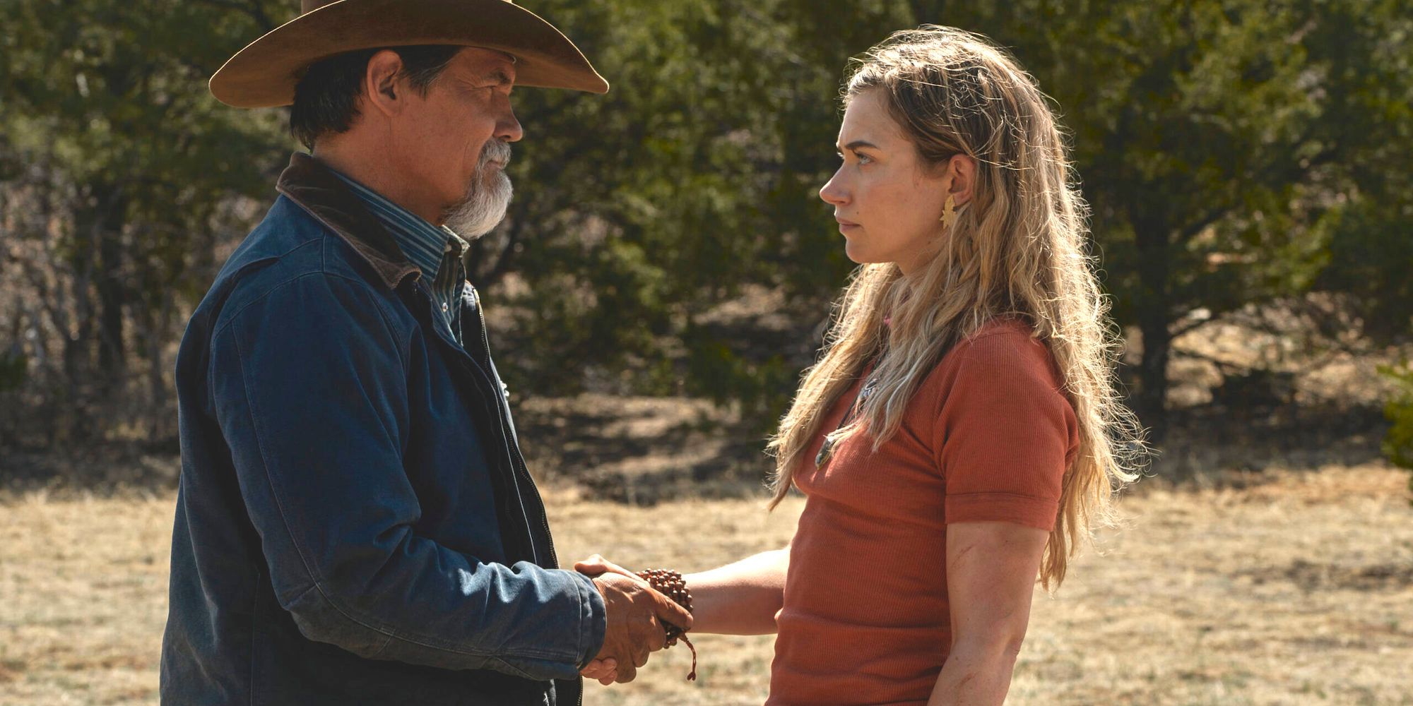 Josh Brolin and Amanda Poots as Royal and Autumn in Outer Range 