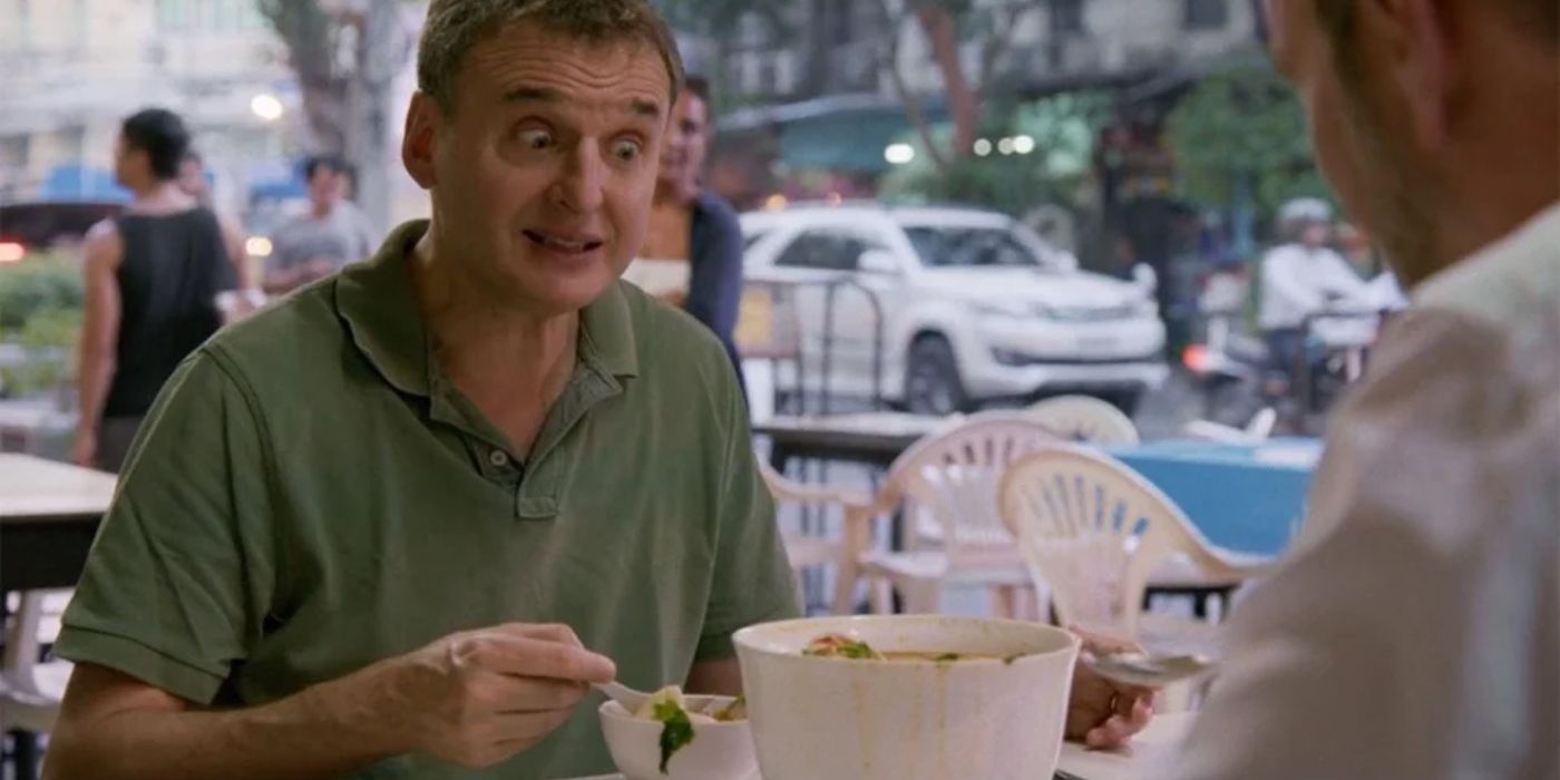 Phil Rosenthal looks excited on Somebody Feed Phil