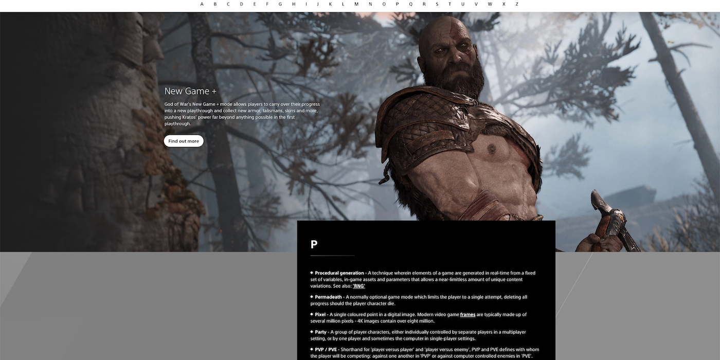 PlayStation releases gaming dictionary