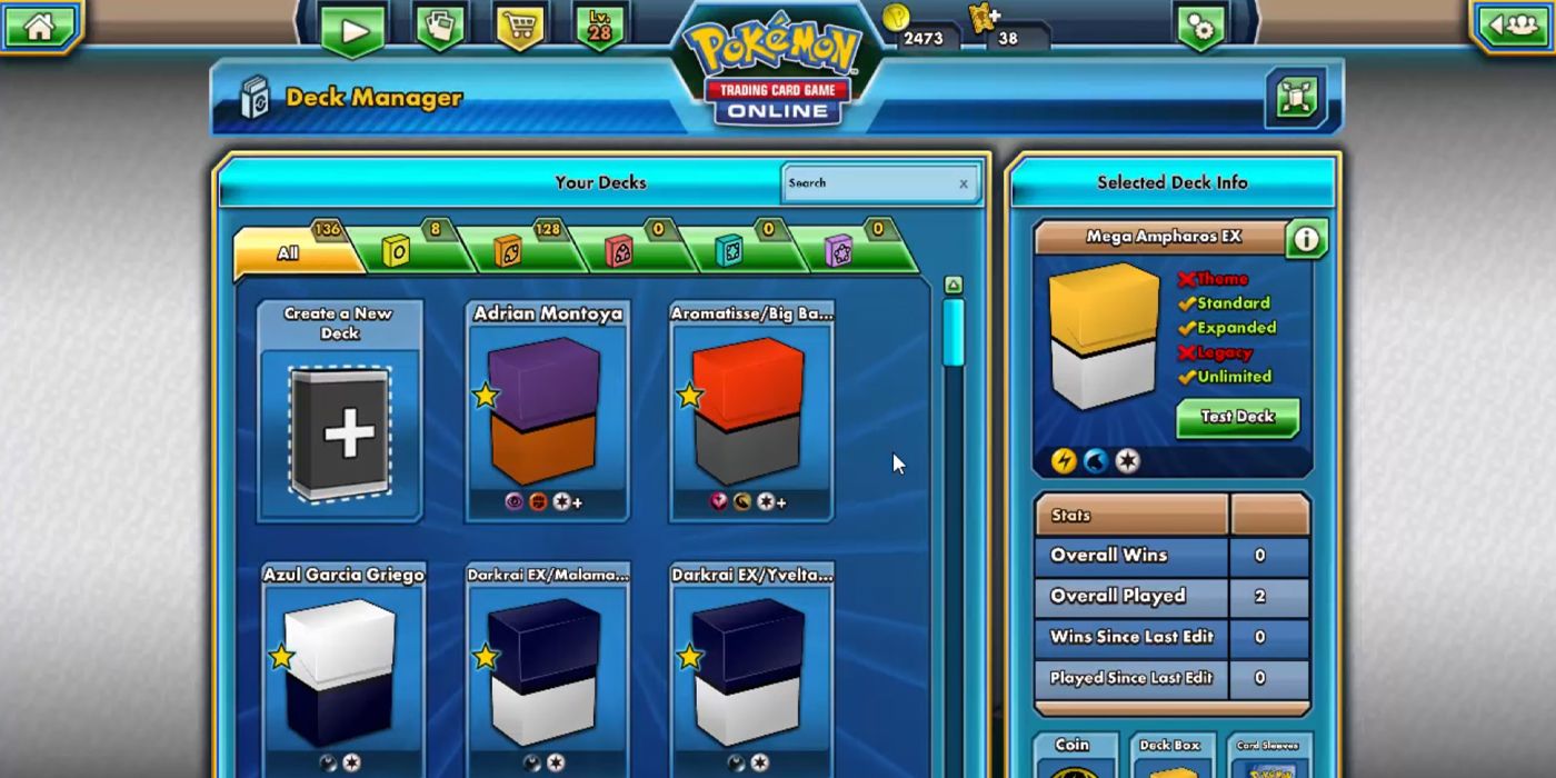 Pokemon TCG Online How To Create A Custom Deck Screenshot