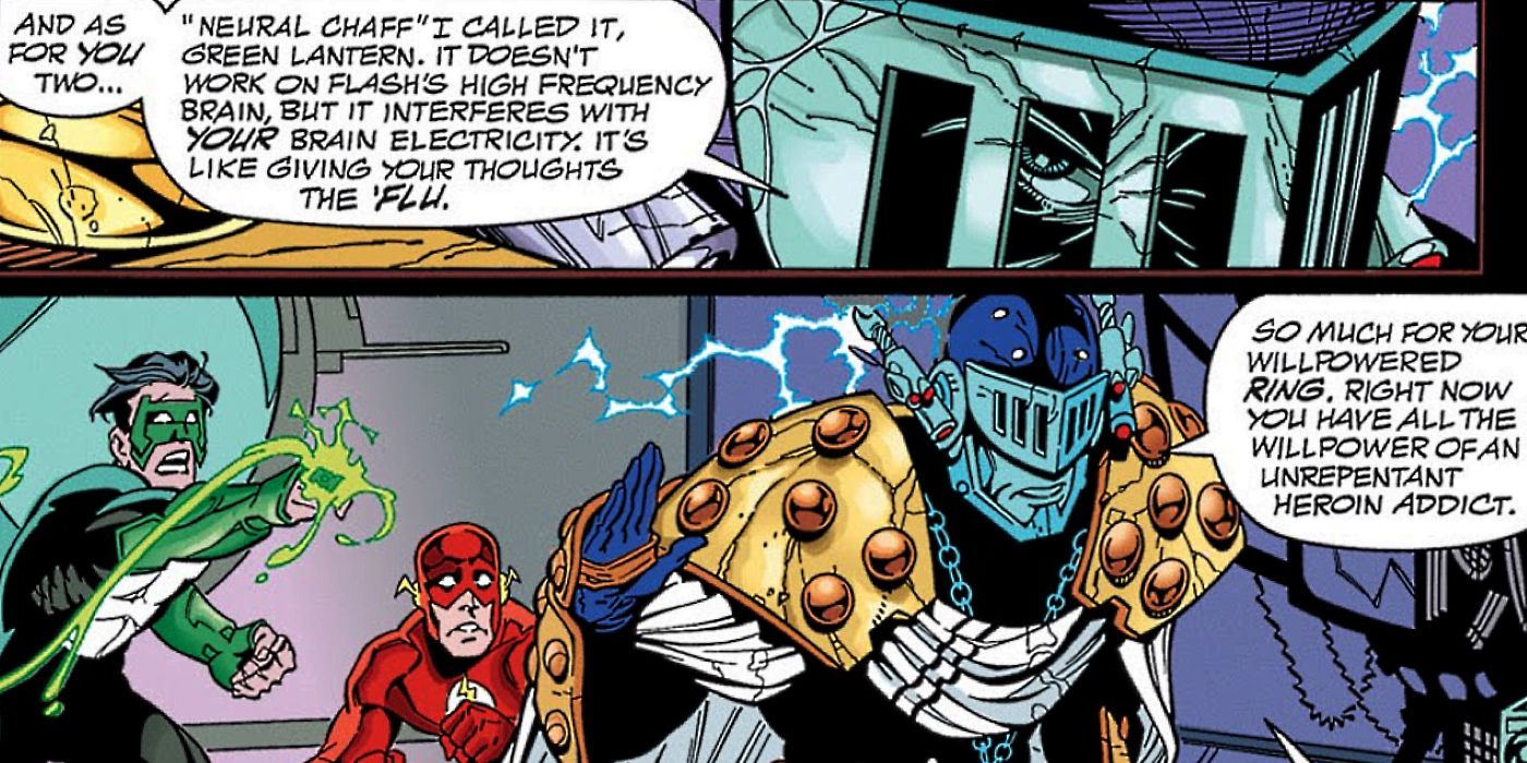 Prometheus Uses Neural Chaff Against Green Lantern