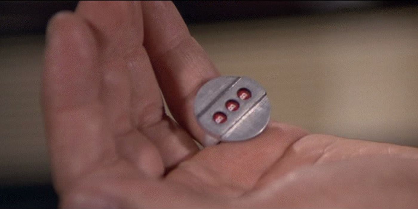 Close up of electromagnetic ring used by Q in Diamonds Are Forever