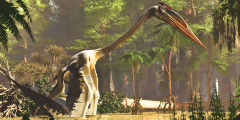 Illustration of a Quetzalcoatlus in Jurassic World Dominion.