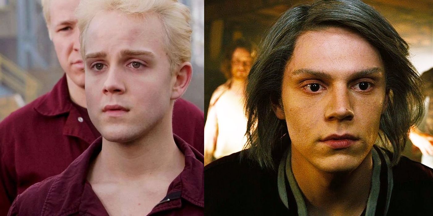 Unknown actor as Pietro Maximoff in Origins: Wolverine; Evan Peters as Quicksilver in Days of Future Past