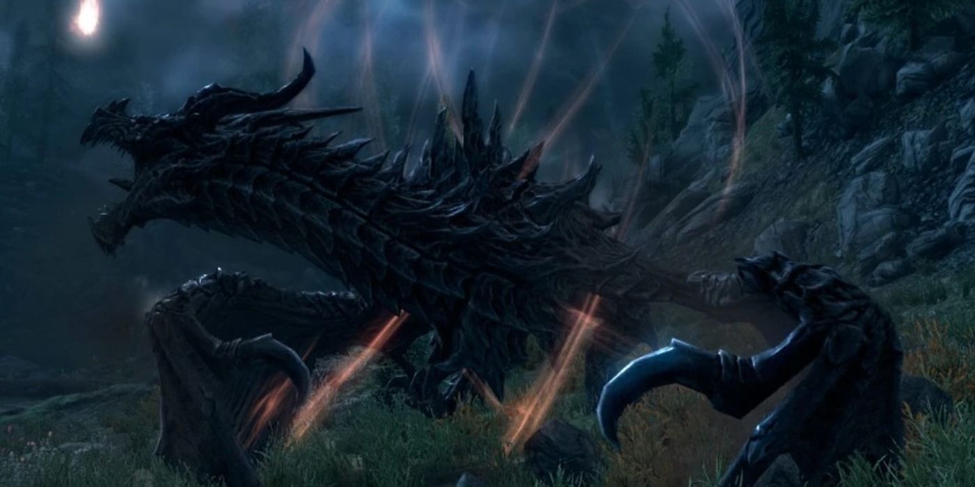 The defeat of Alduin at Sovngarde.