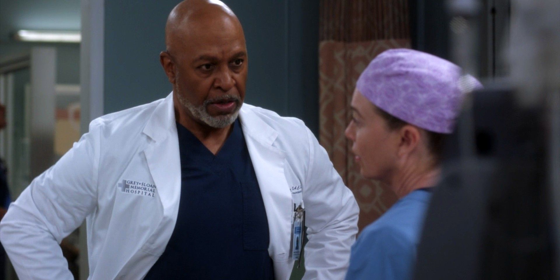 Richard talking to Meredith in Greys Anatomy