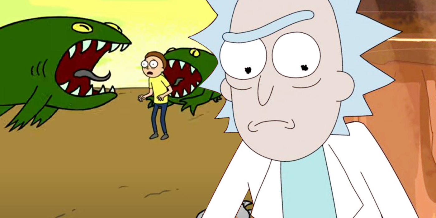 Rick and morty morty getting eaten