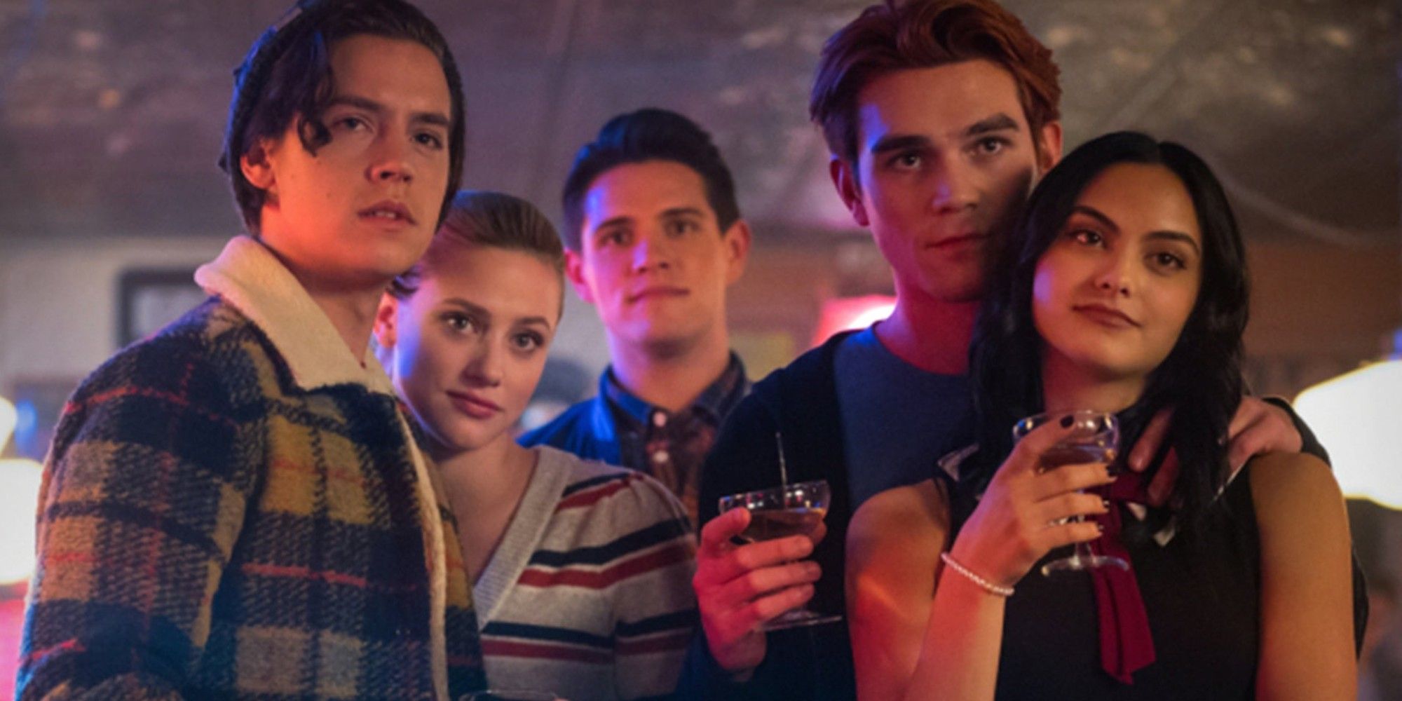 Riverdale Cole Sprouse Lili Reinhart Casey Colt KJ Apa and Camila Mendes as Jughead Jones Betty Cooper Kevin Keller Archie Andrews and Veronica Lodge