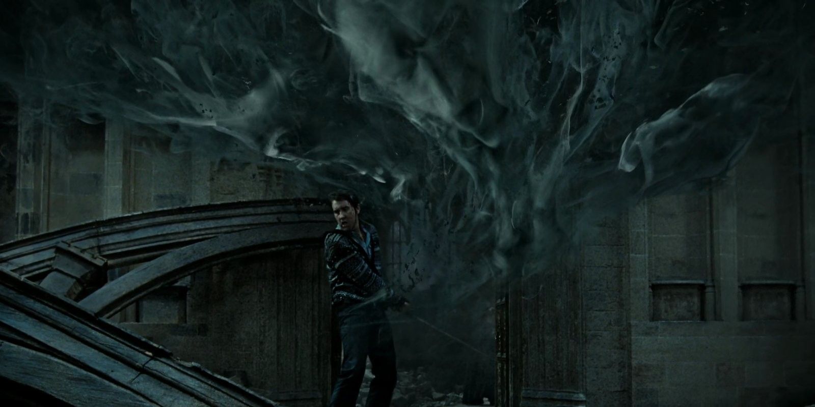 Neville kills Nagini in Harry Potter and the Deathly Hallows Part 2:
