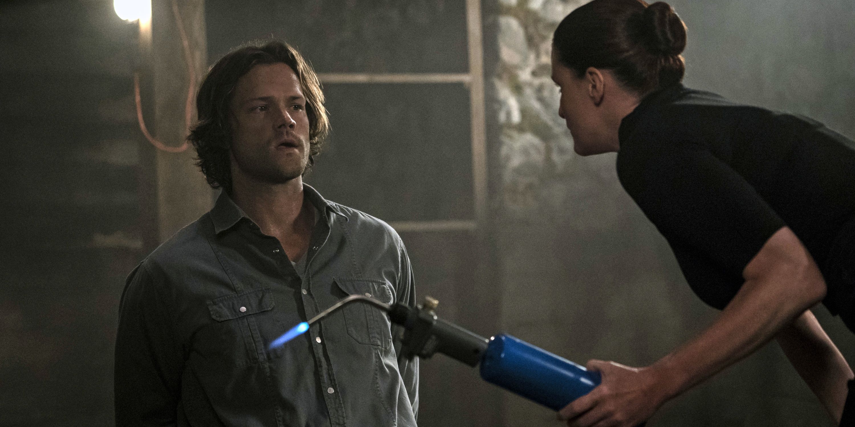 Sam Winchester being tortured by Men of Letters in Supernatural
