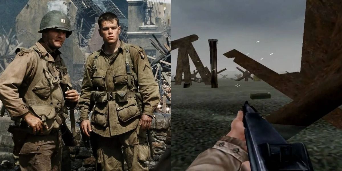 Miller with Ryan in Saving Private Ryan and wading through the trenches in Medal of Honor.