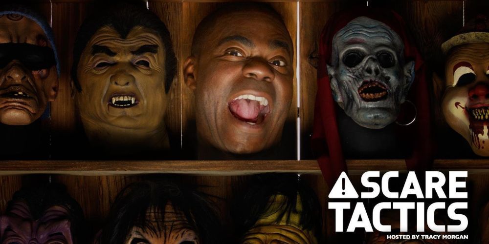 Tracy Morgan's head sits on a shelf in a promotional still for Scare Tactics