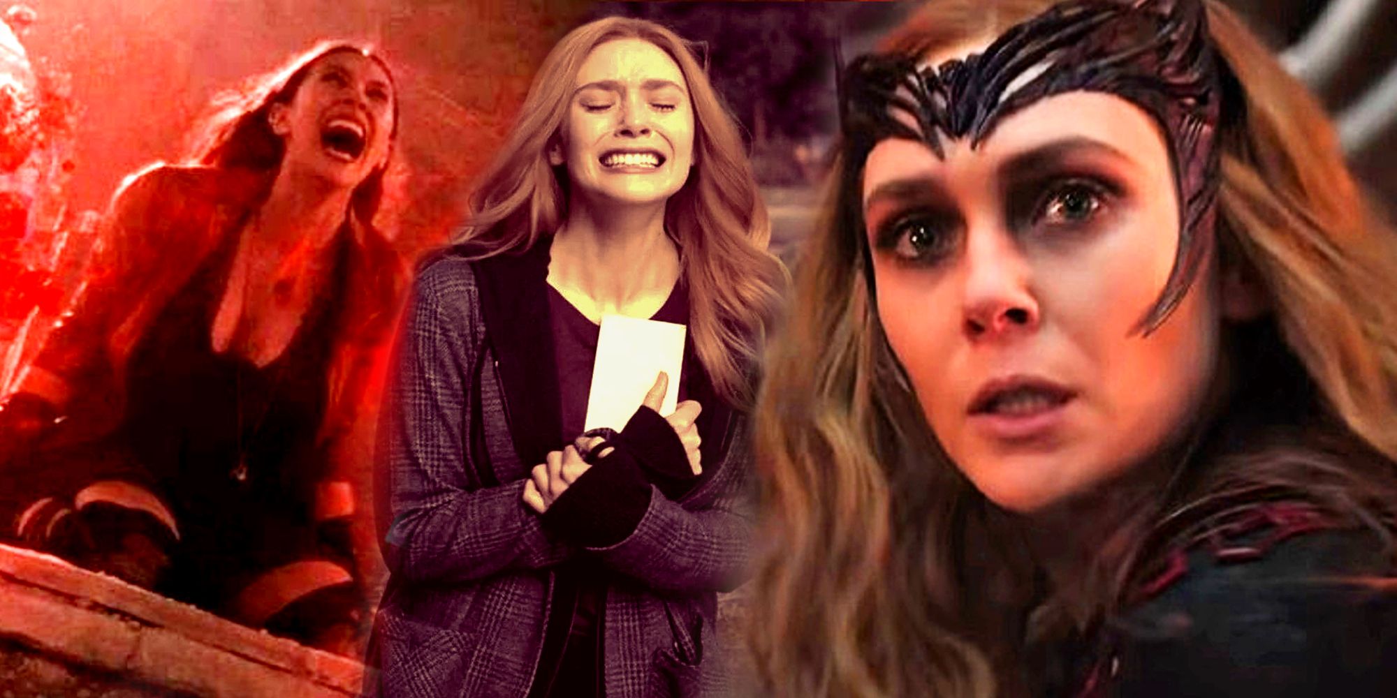 Scarlet Witch in Avengers Age of Ultron, WandaVision, and Doctor Strange in the Multiverse of Madness