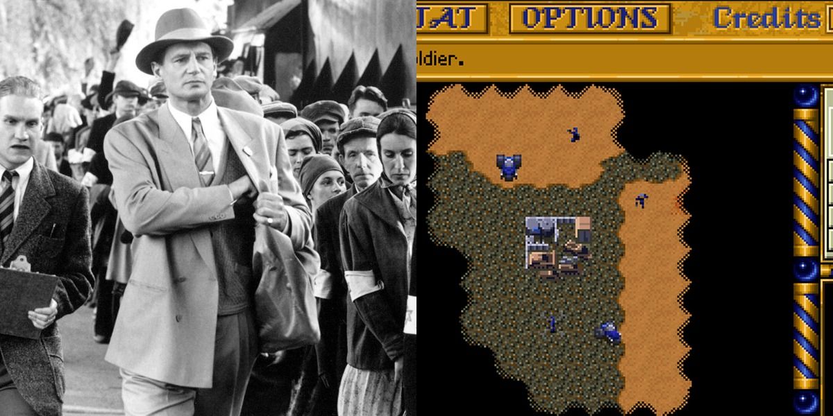Liam Neeson as Oskar Schindler in Schindler&rsquo;s List and Real-Time strategy classic Dune 2.