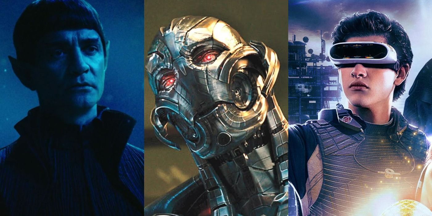 three side by side images from sci-fi movies.