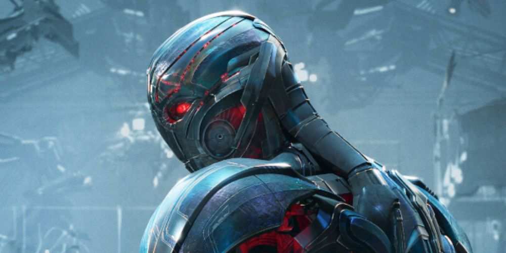 Ultron looking back in Avengers: Age of Ultron.