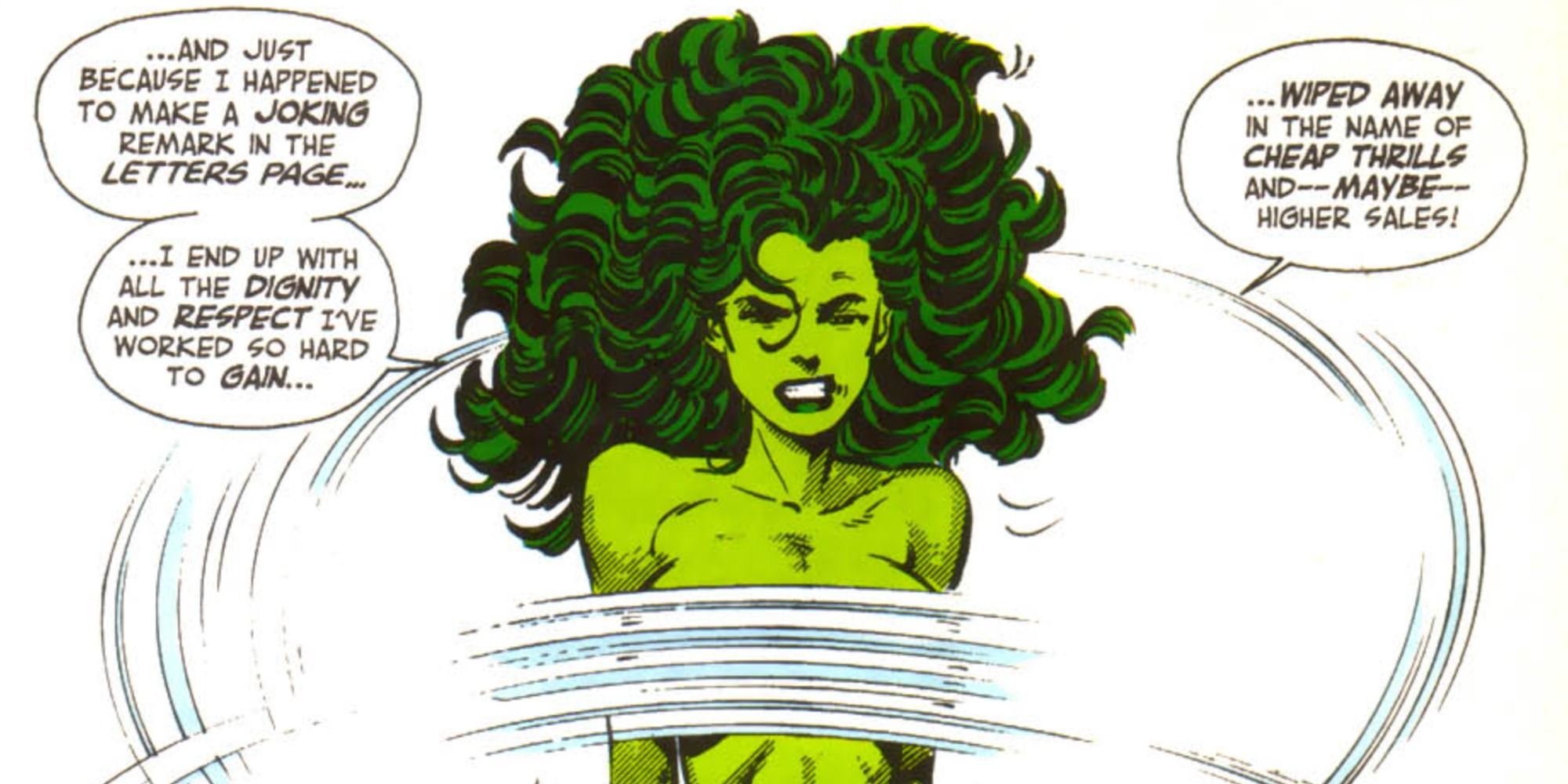 She-Hulk jumps rope in Marvel Comics.
