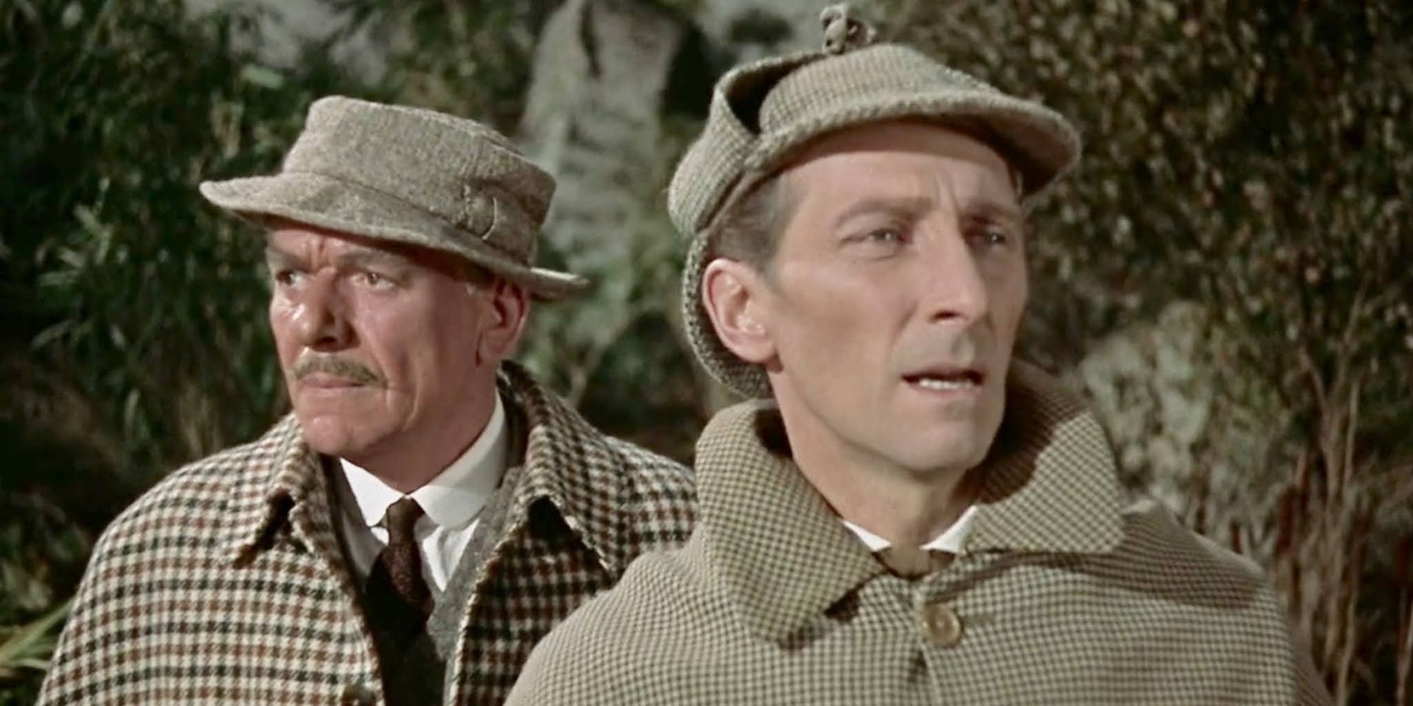 Sherlock Holmes and John Watson on the moors in The Hound Of Baskervilles