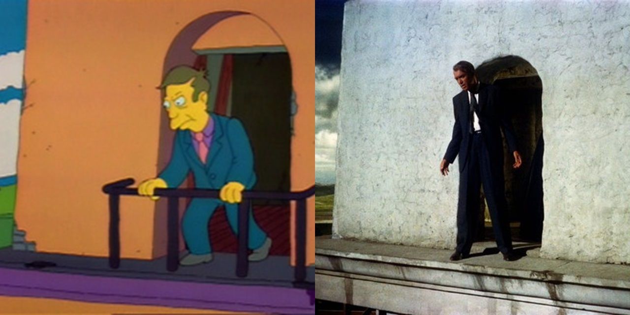 Side by side comparison of The Simpsons and Vertigo