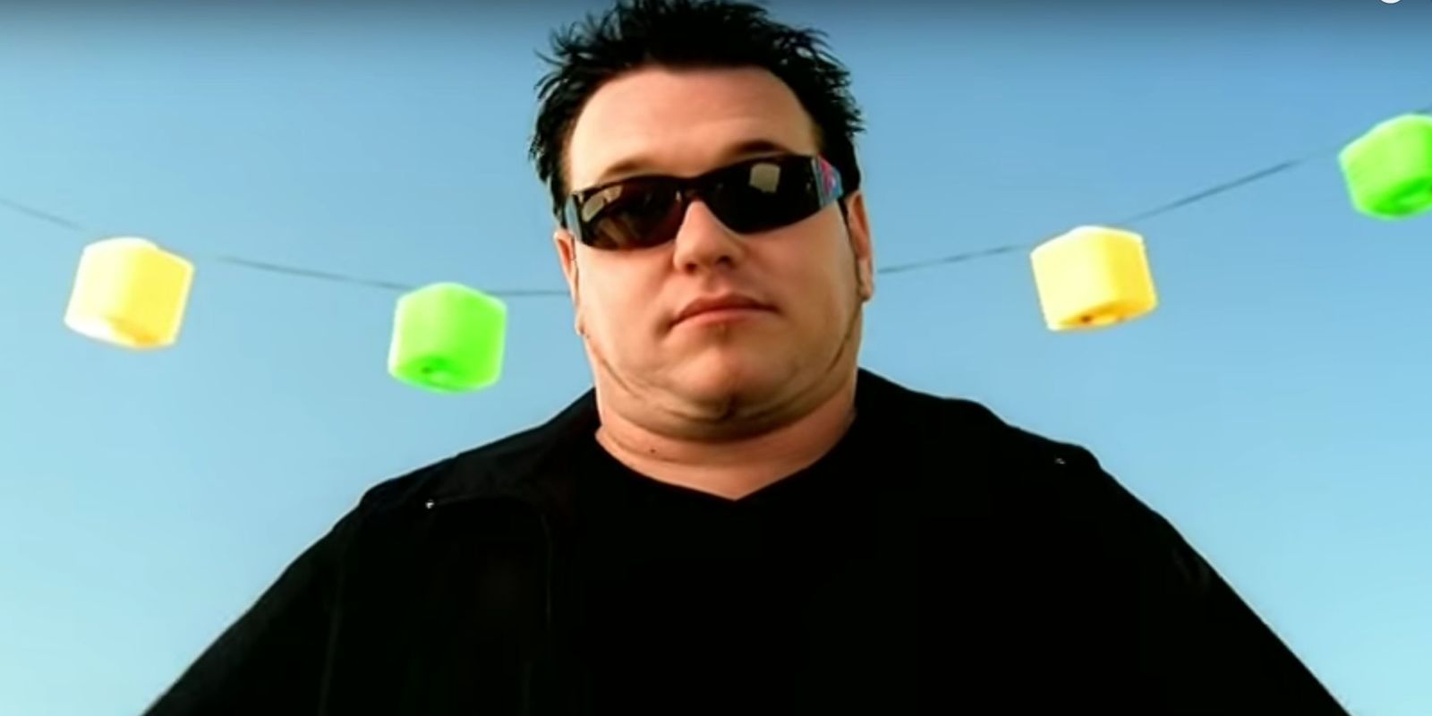 A still from the music video for Smash Mouth's All Star.