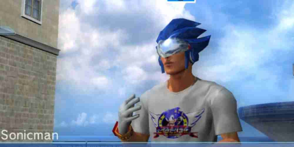 Sonic Man talks on the edge of a venice like city in Sonic 06.