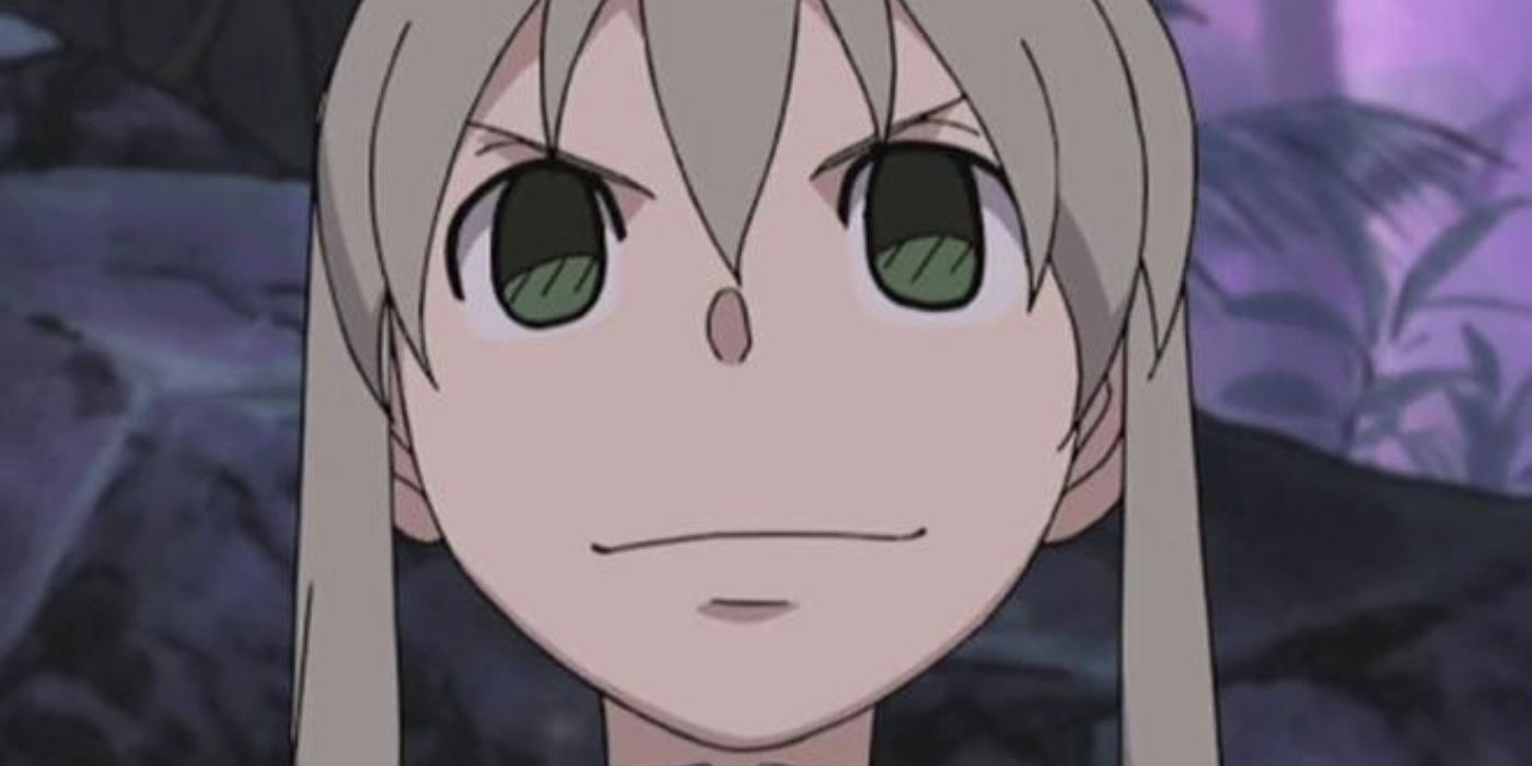 Maka smiling confidently in Soul Eater.