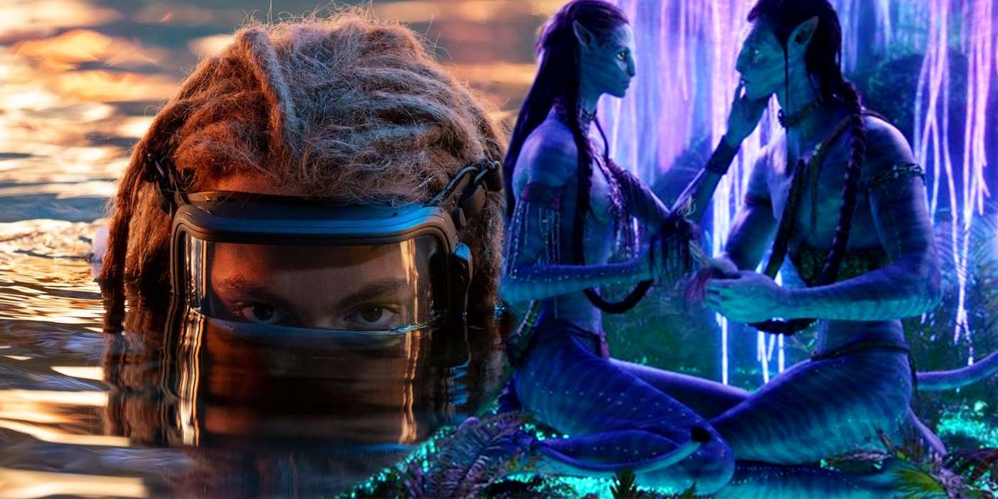 Spider in Avatar 2 and Jake and Neytiri in Avatar