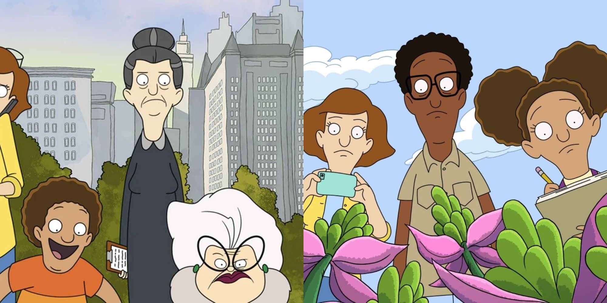 Split Image Of Central Park Characters