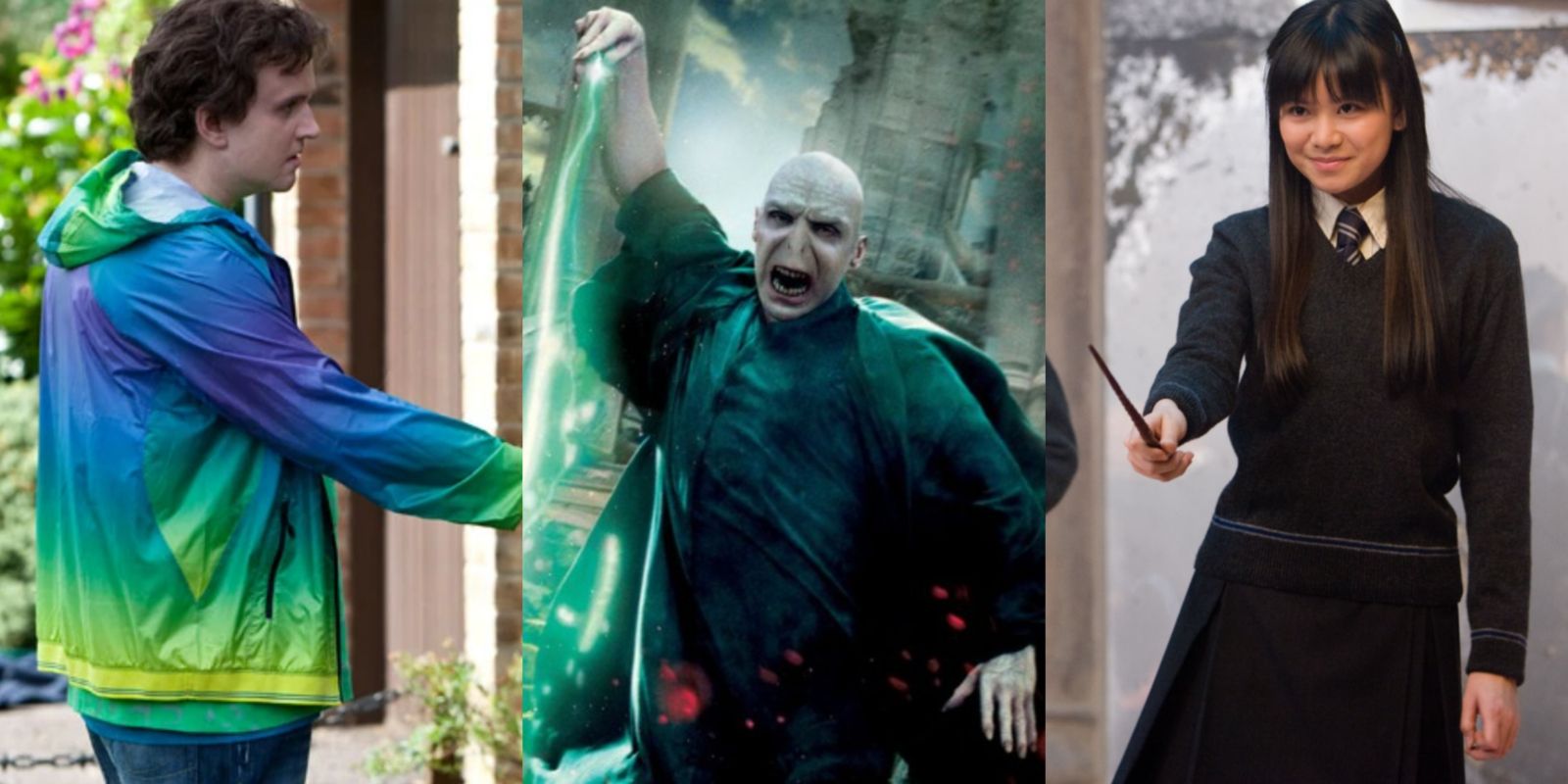 Split Image of Dudley, Voldemort and Cho
