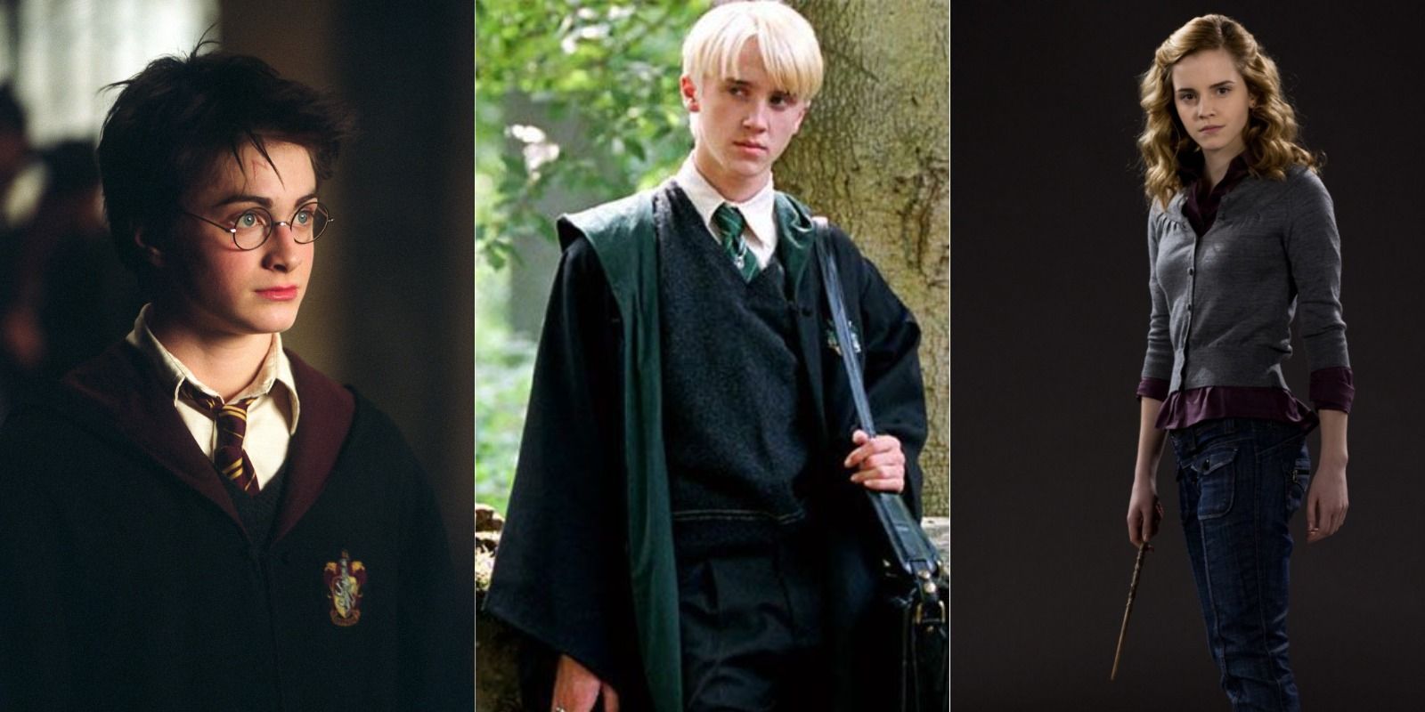 Split Image of Harry, Draco & Hermione