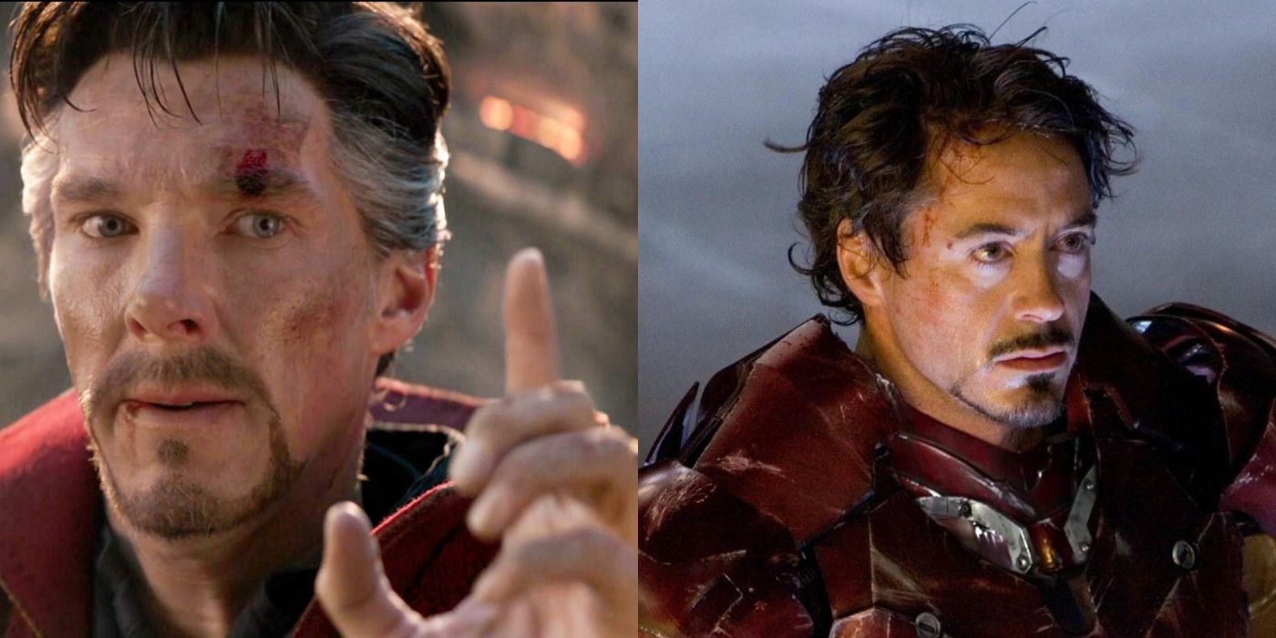 Split image of Doctor Strange and Iron Man in the MCU