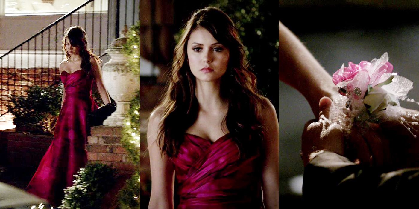 Split image of Elenas dress in Pictures of You