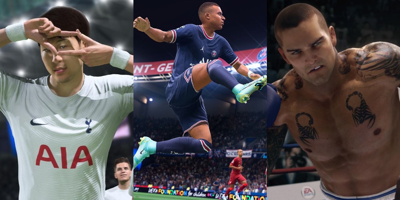 Split image of Fifa and Fight night EA feature