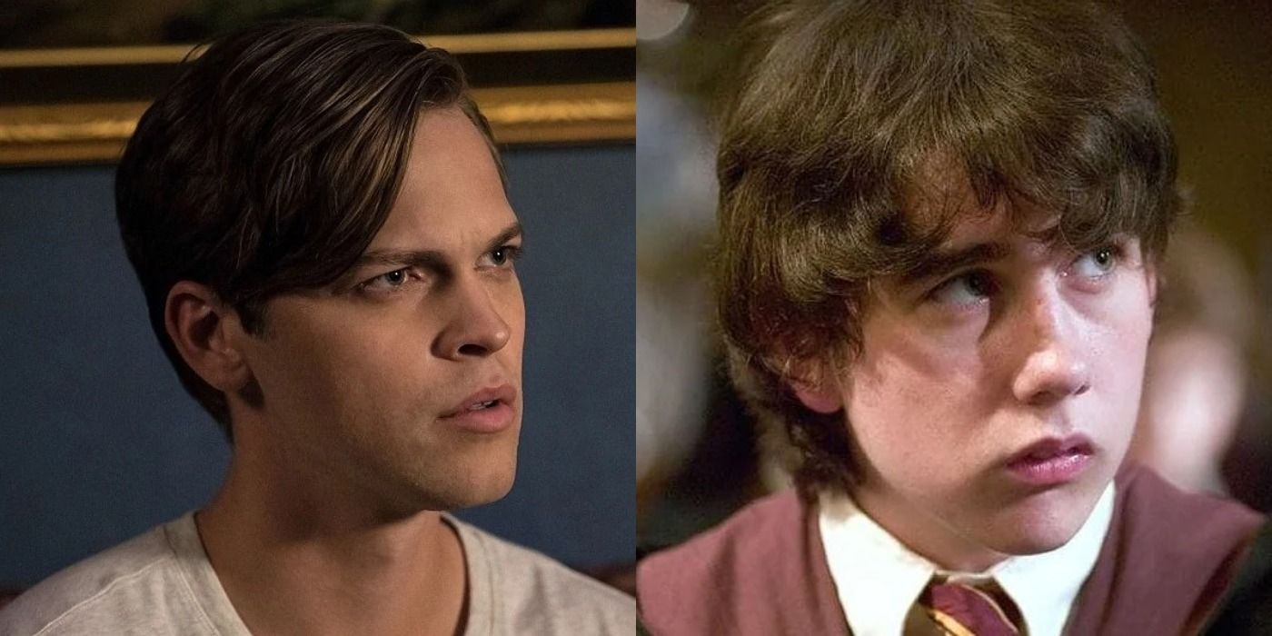 Split images of Jack Kline in Supernatural and Neville Longbottom in Harry Potter