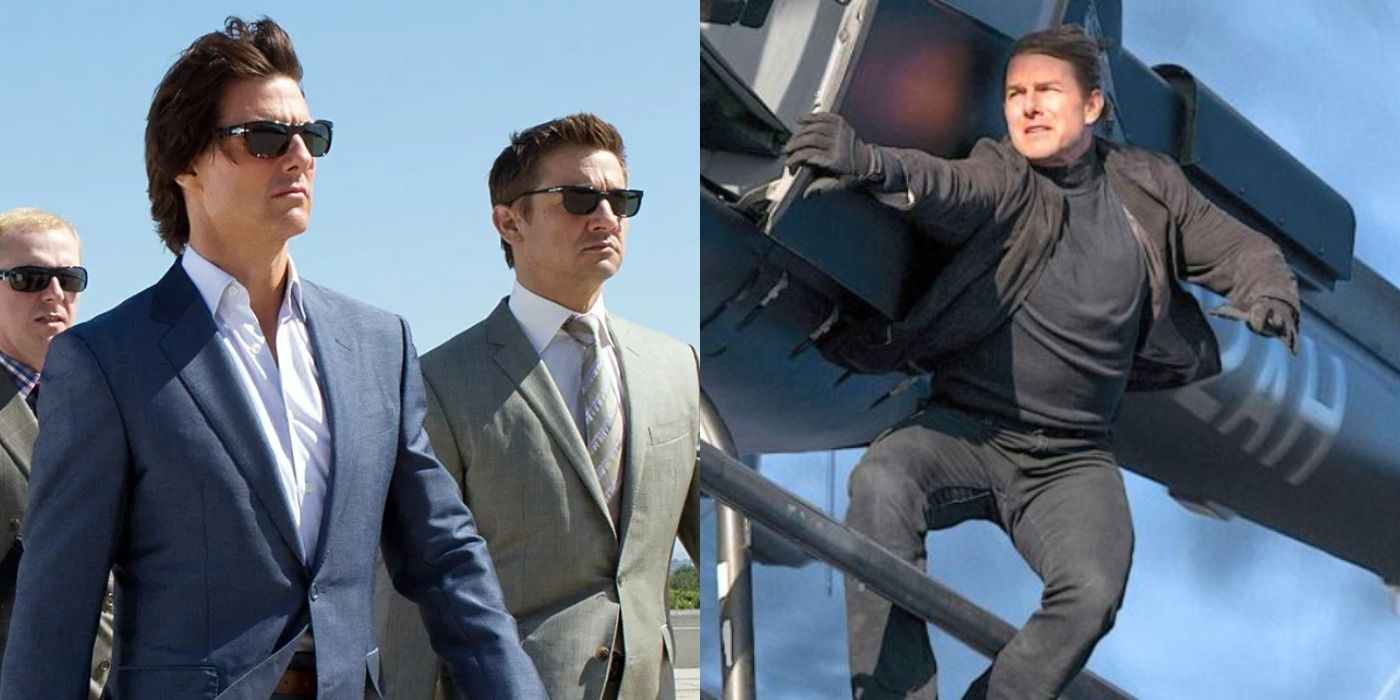 Split images of Mission Impossible Ghost Protocol and Mission Impossible Rogue Nation