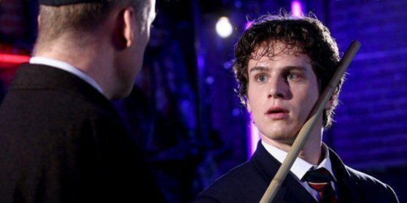 Melchior being threatened with a stick in Spring Awakening.
