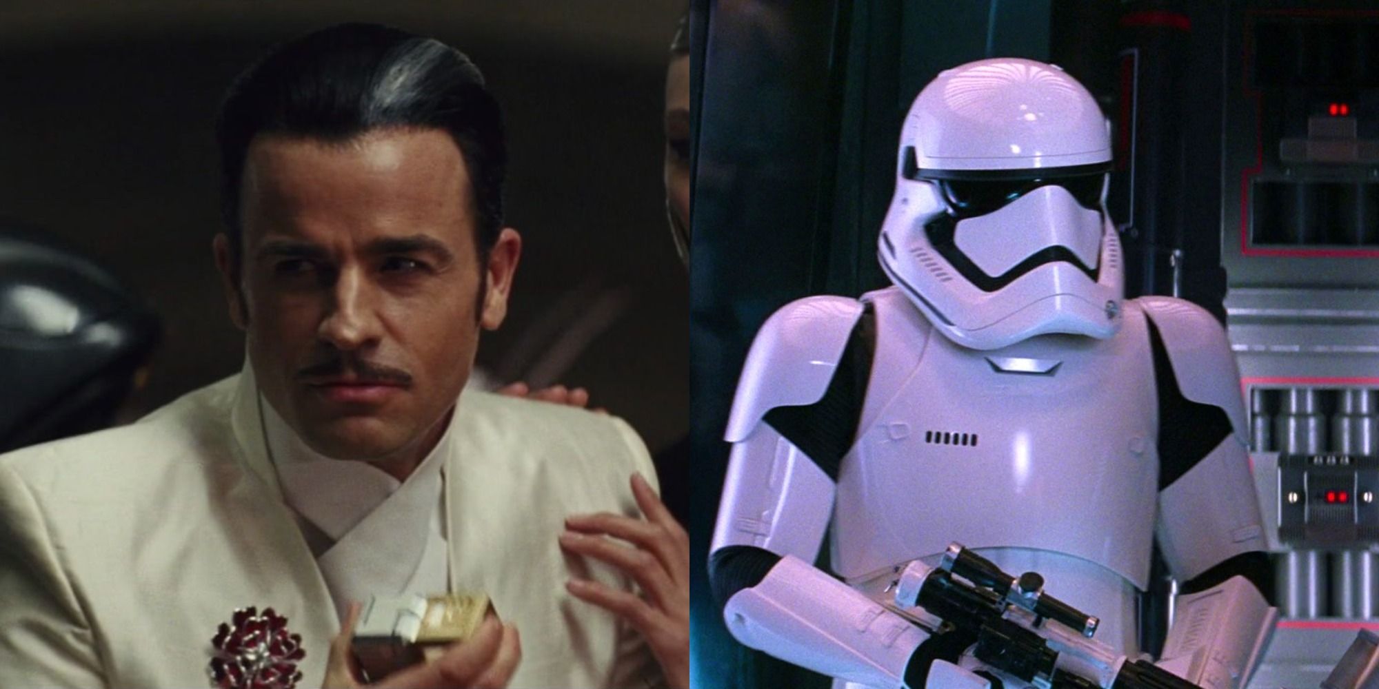 Split image of Justin Theroux and Daniel Craig in Star Wars